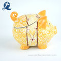 Hand Painting Money Box Pig Ceramic Piggy Bank